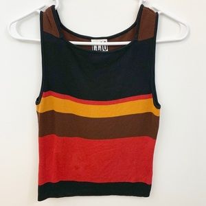 🔥final sale🔥 CLIO red Orland brown stripe tank